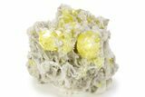 Striking Sulfur Crystal Cluster - Italy #240642-1